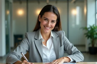 Femme professionnelle planifiant des astreintes sur un calendrier semaine paire impaire 2026 au bureau